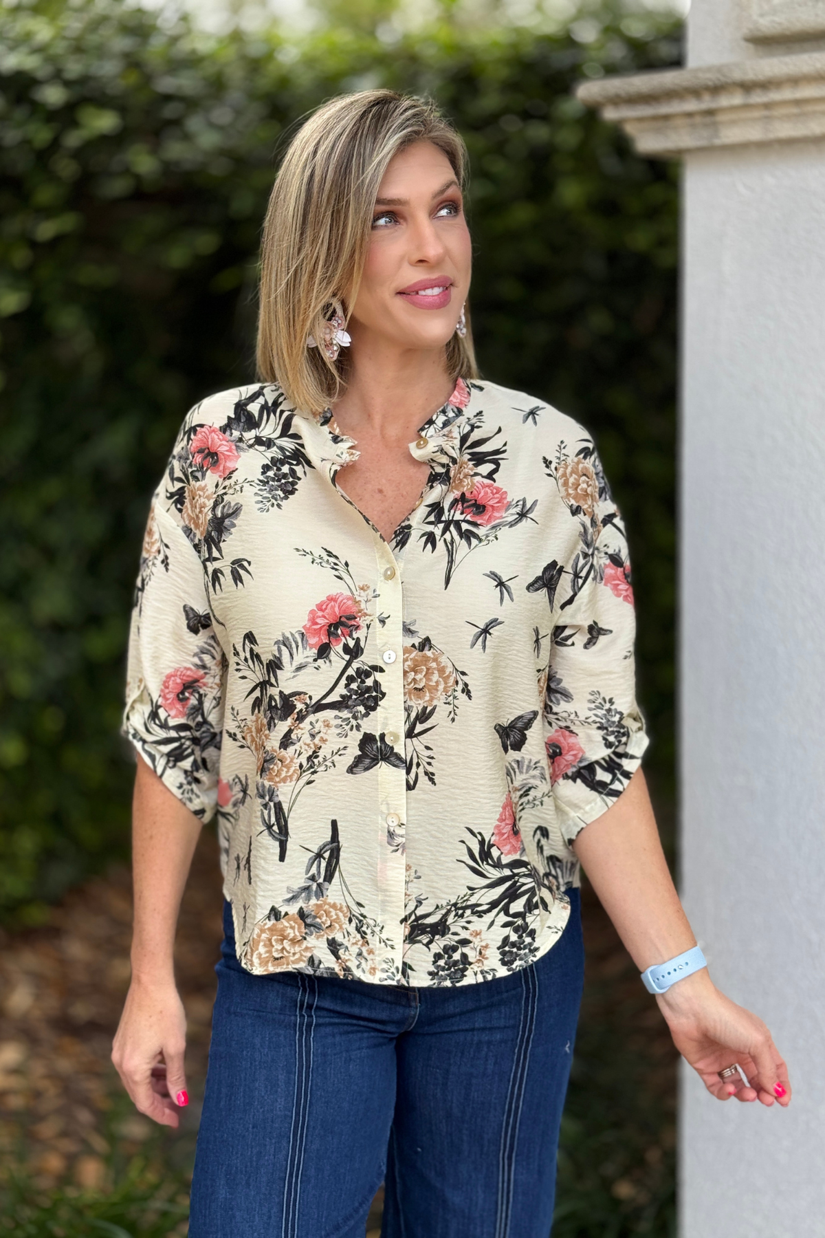 The Tournament Bloom Eyelet Top