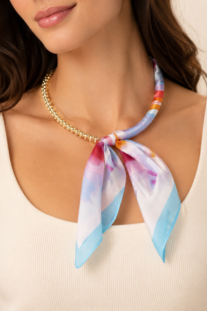 The Watercolor Scarf Statement Necklace