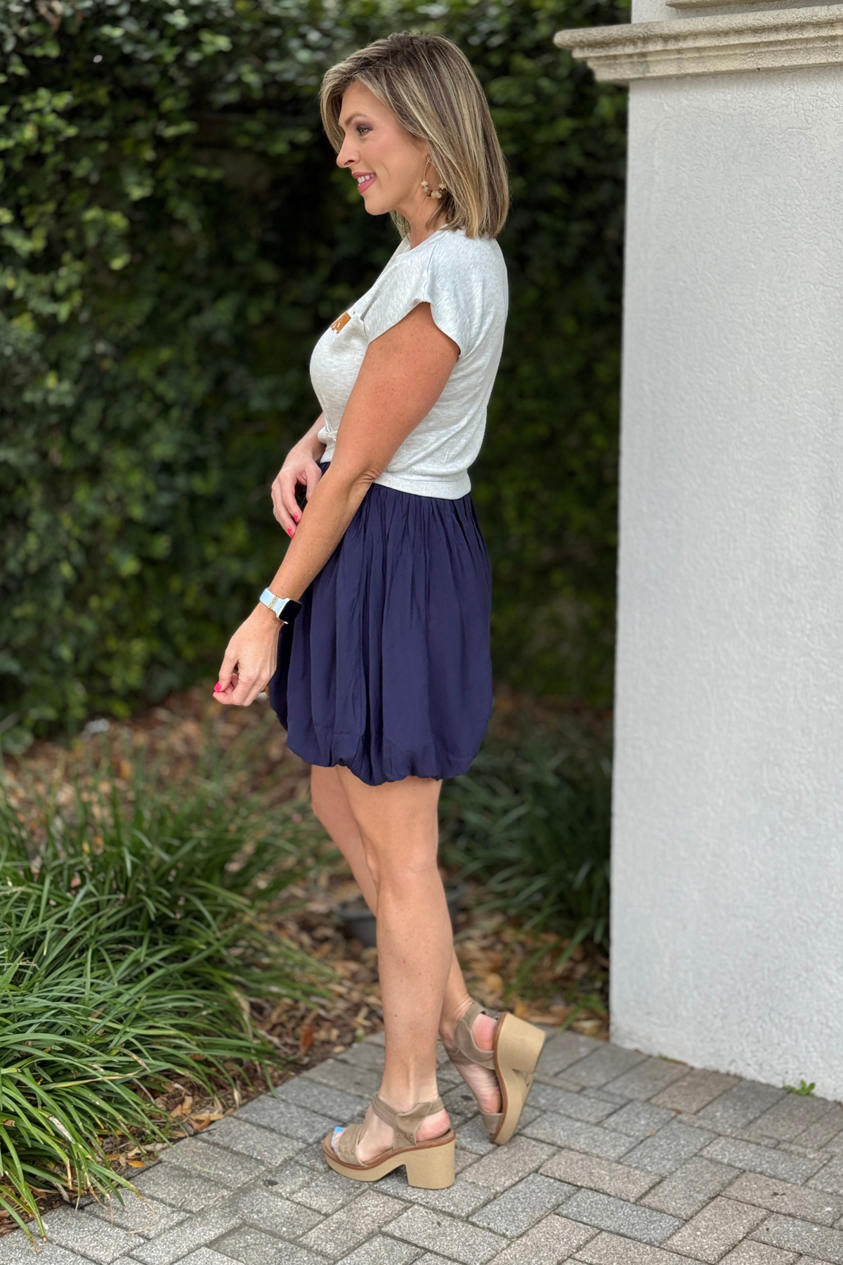 Boutique dog print dress with side pockets