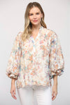 Marie Ann Embroidered Eyelet Button Up Blouse