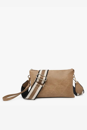 Izzy Crossbody with Guitar Strap in Taupe