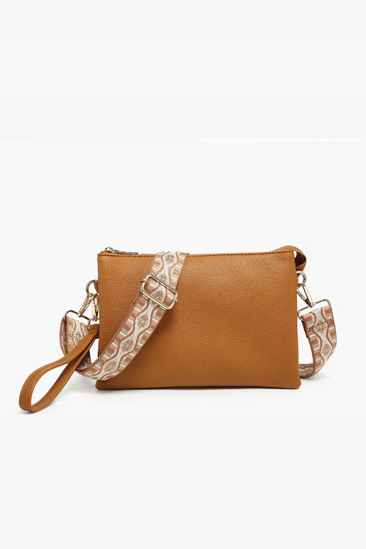 Izzy Crossbody with Guitar Strap in Camel