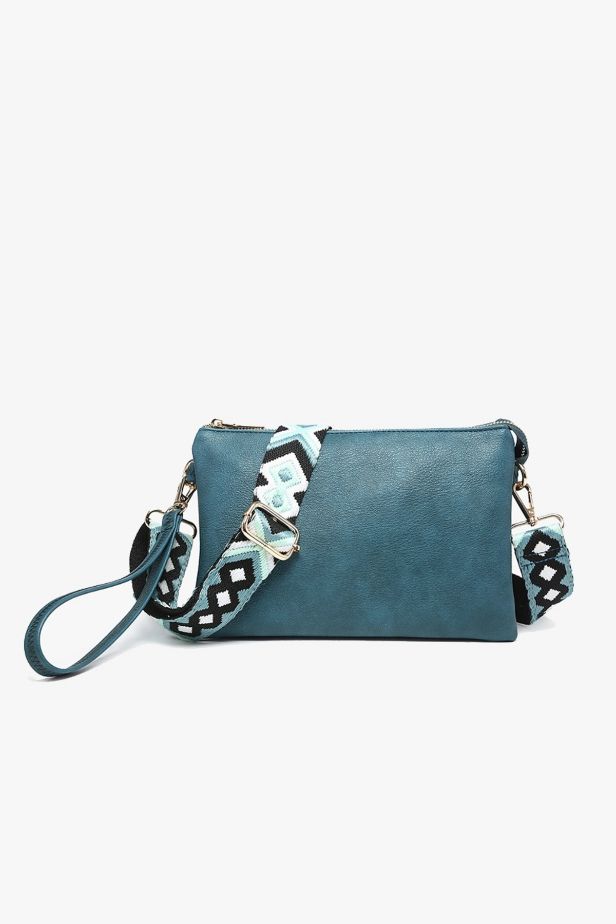 Izzy Crossbody with Guitar Strap in Peacock