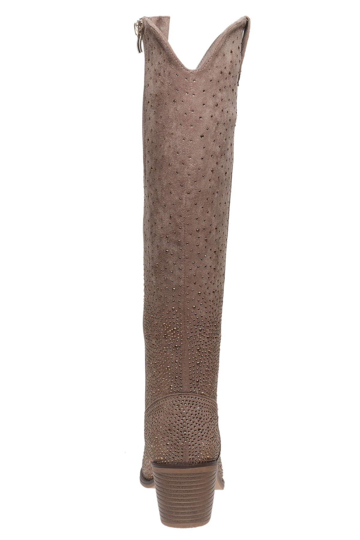 Sparkly faux suede cowboy boots for women.