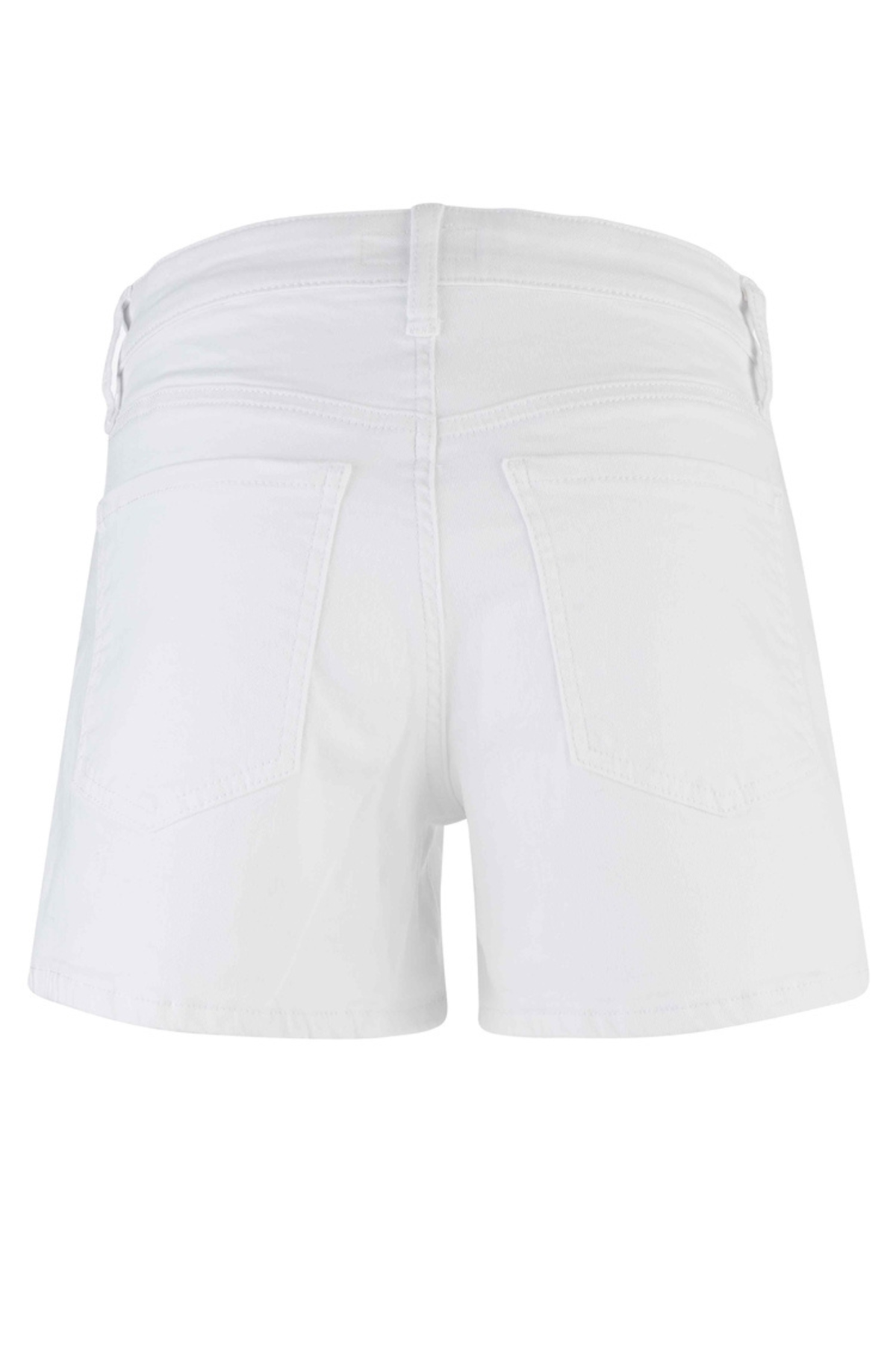 Classic women’s white denim shorts for casual summer outfits