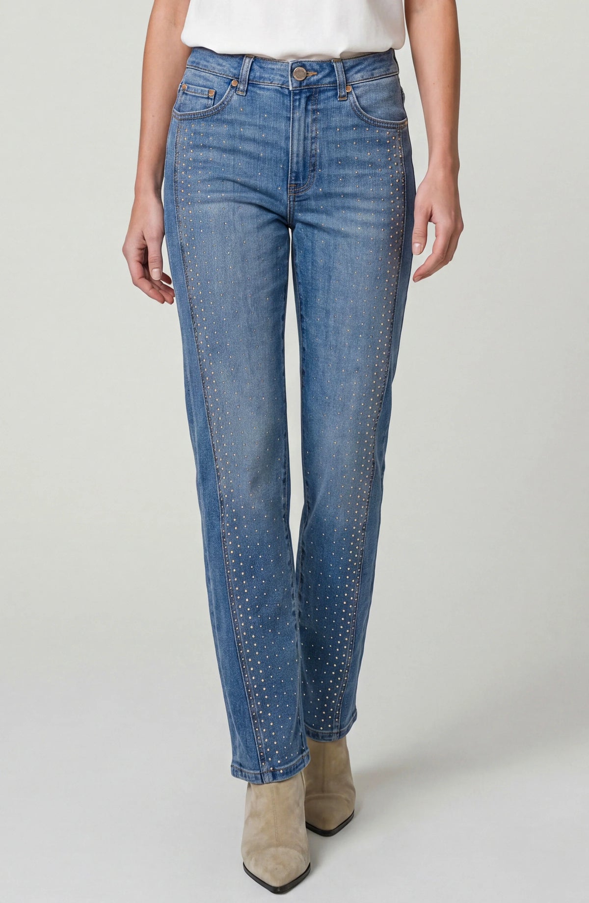 Women’s Liverpool straight leg jeans with stud detailing