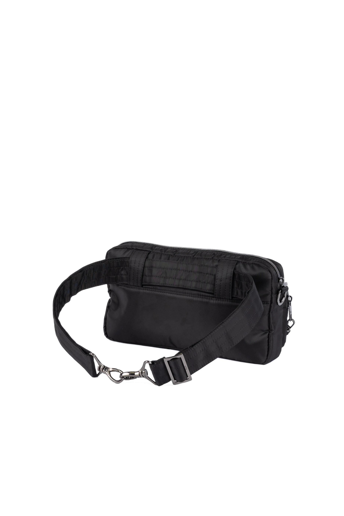 Compact organizer crossbody purse with adjustable strap