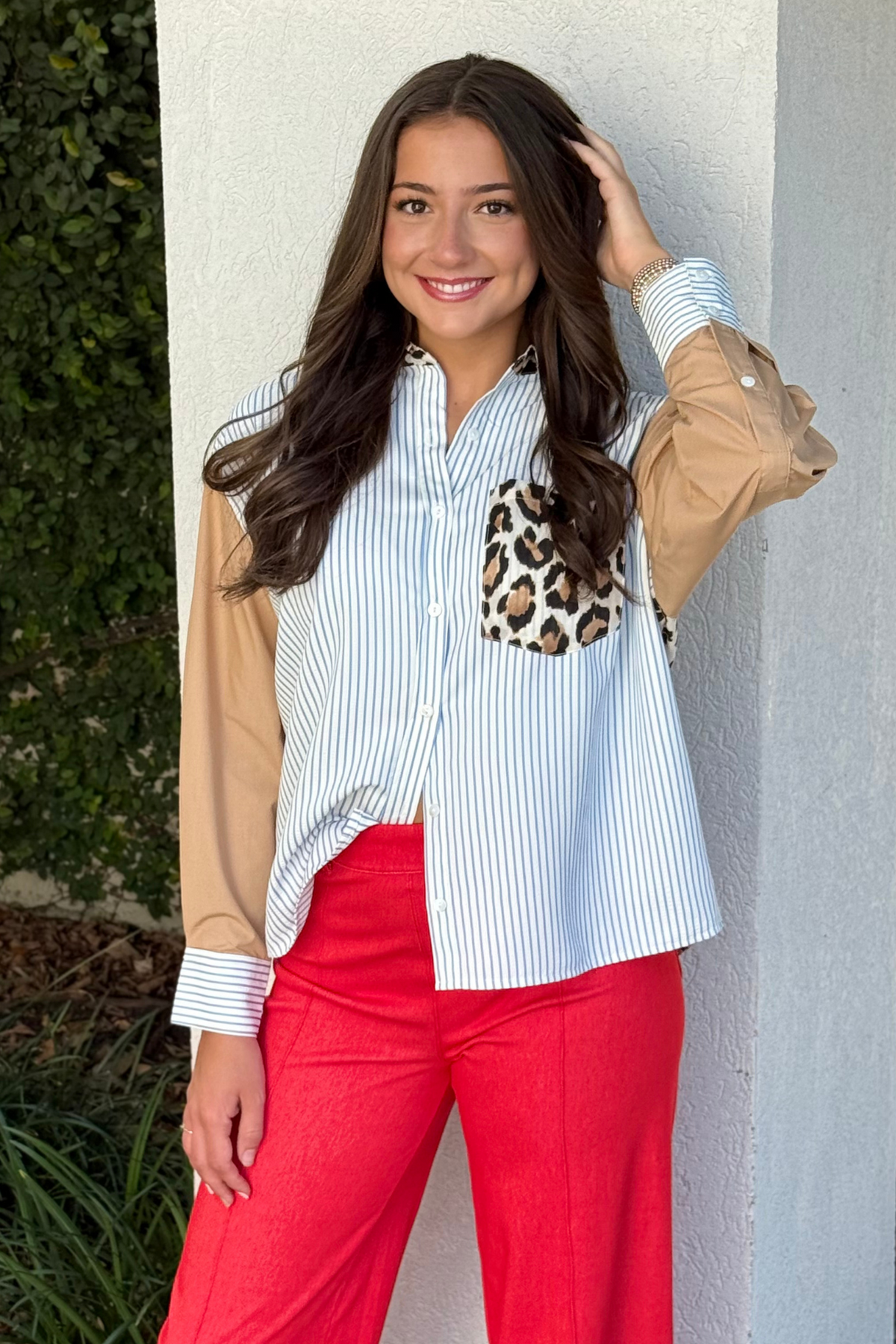 The Wild & Refined Button-Up Long Sleeve Top