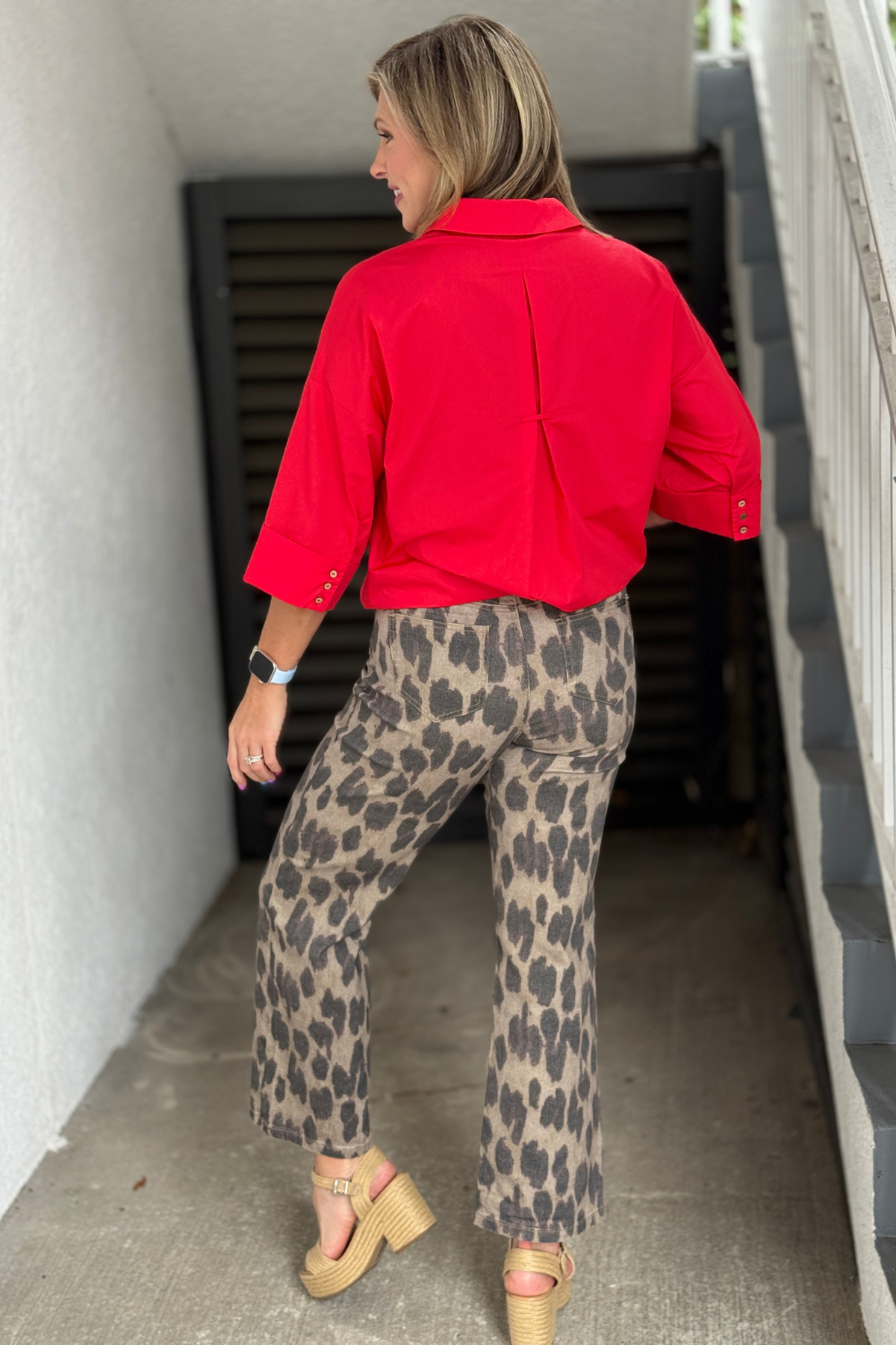 Women's luxury leopard print pants