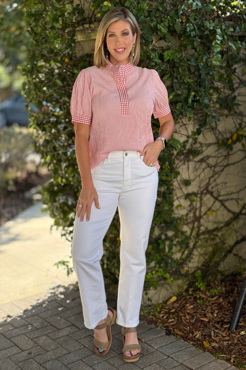 women’s mid rise white straight leg denim jeans