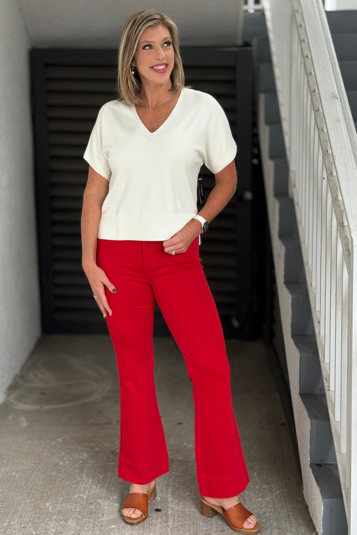 Liverpool Sundance Red high rise stretch denim jeans