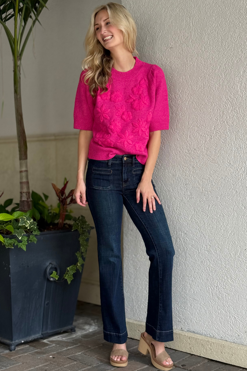 Liverpool Lucy Bootcut Jeans in Vintage Crosshatch Denim
