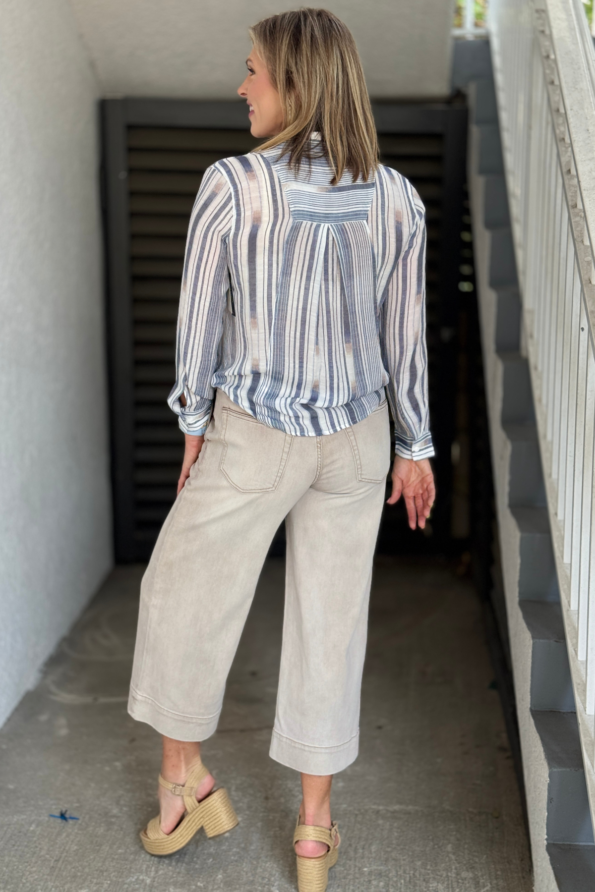 Liverpool Relaxed Wide Leg Denim Back View