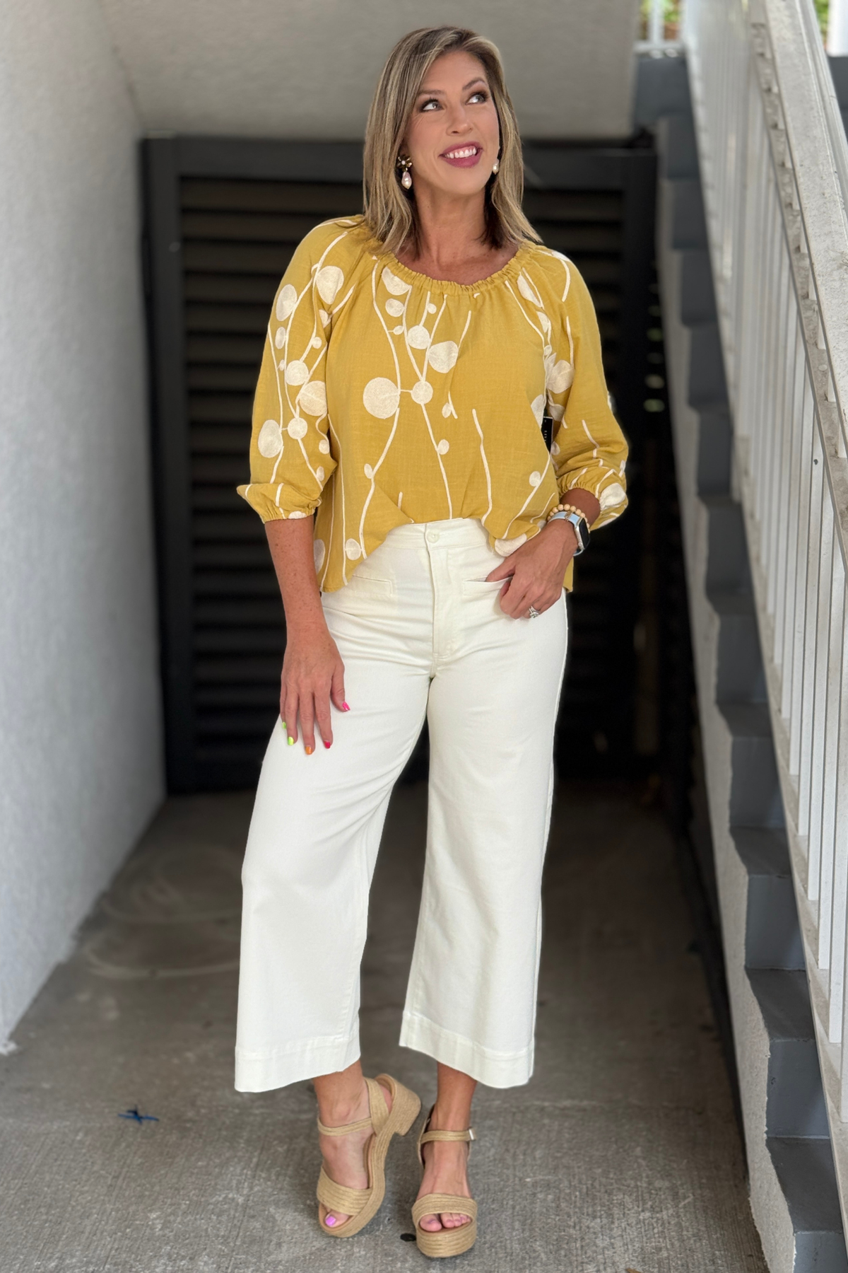 Whipped Cream Wide Leg Crop Pants