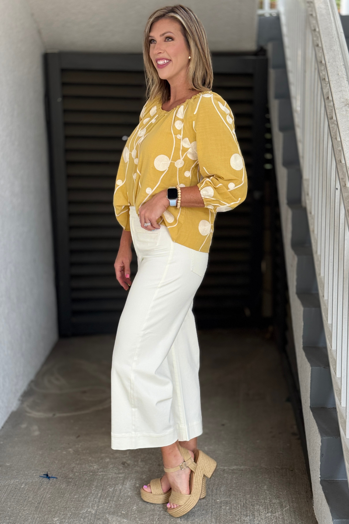 White Cropped Trouser Pants for Women