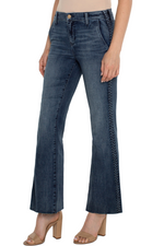 Liverpool Hannah Crop Ponderay Braided Detail Flare Jeans