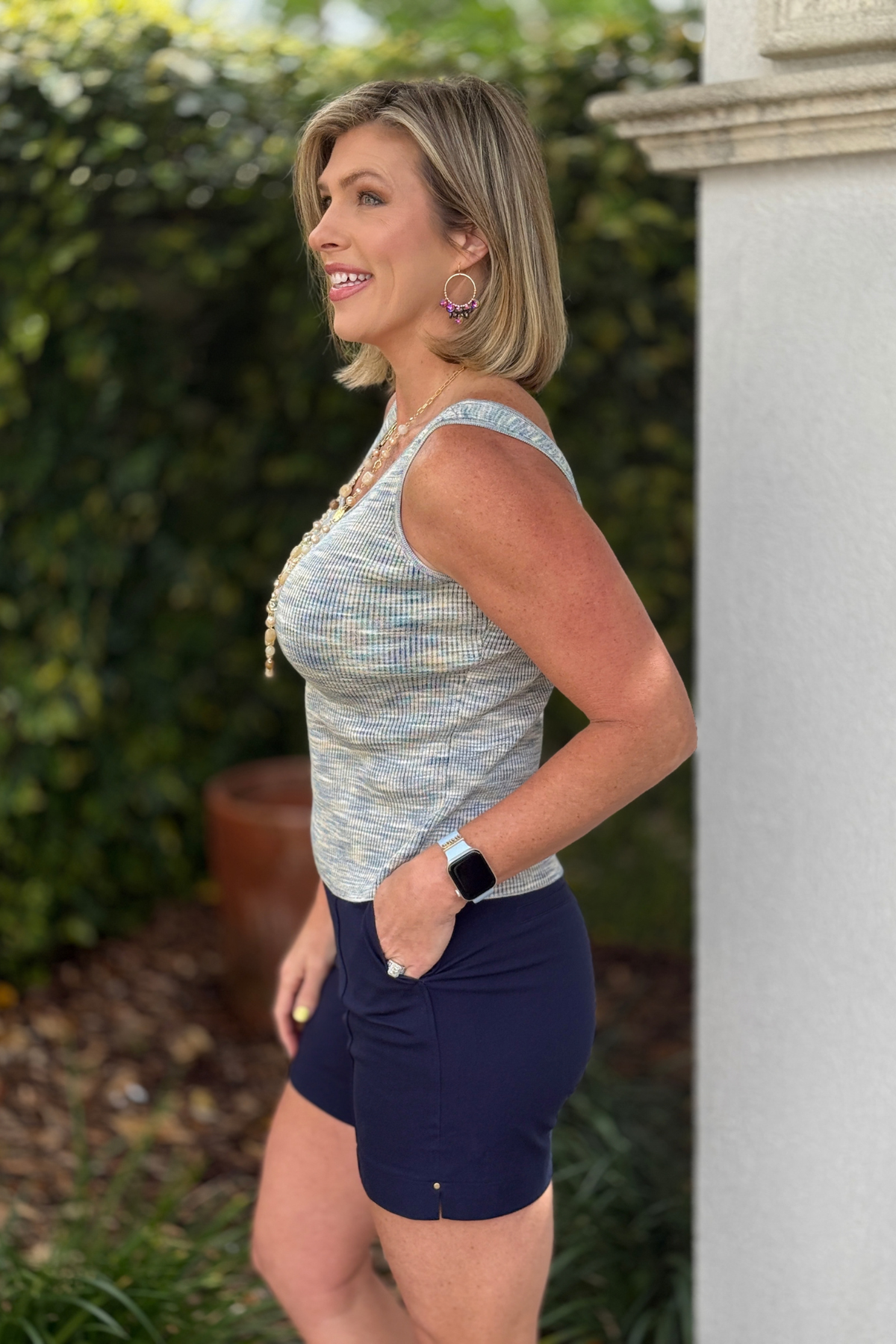 fitted ribbed summer tank women