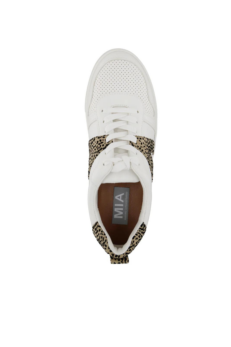 Mia Alta White Cheetah Sneaker