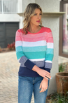 Marble Scotland Hannigan Striped Ombre Sweater Top