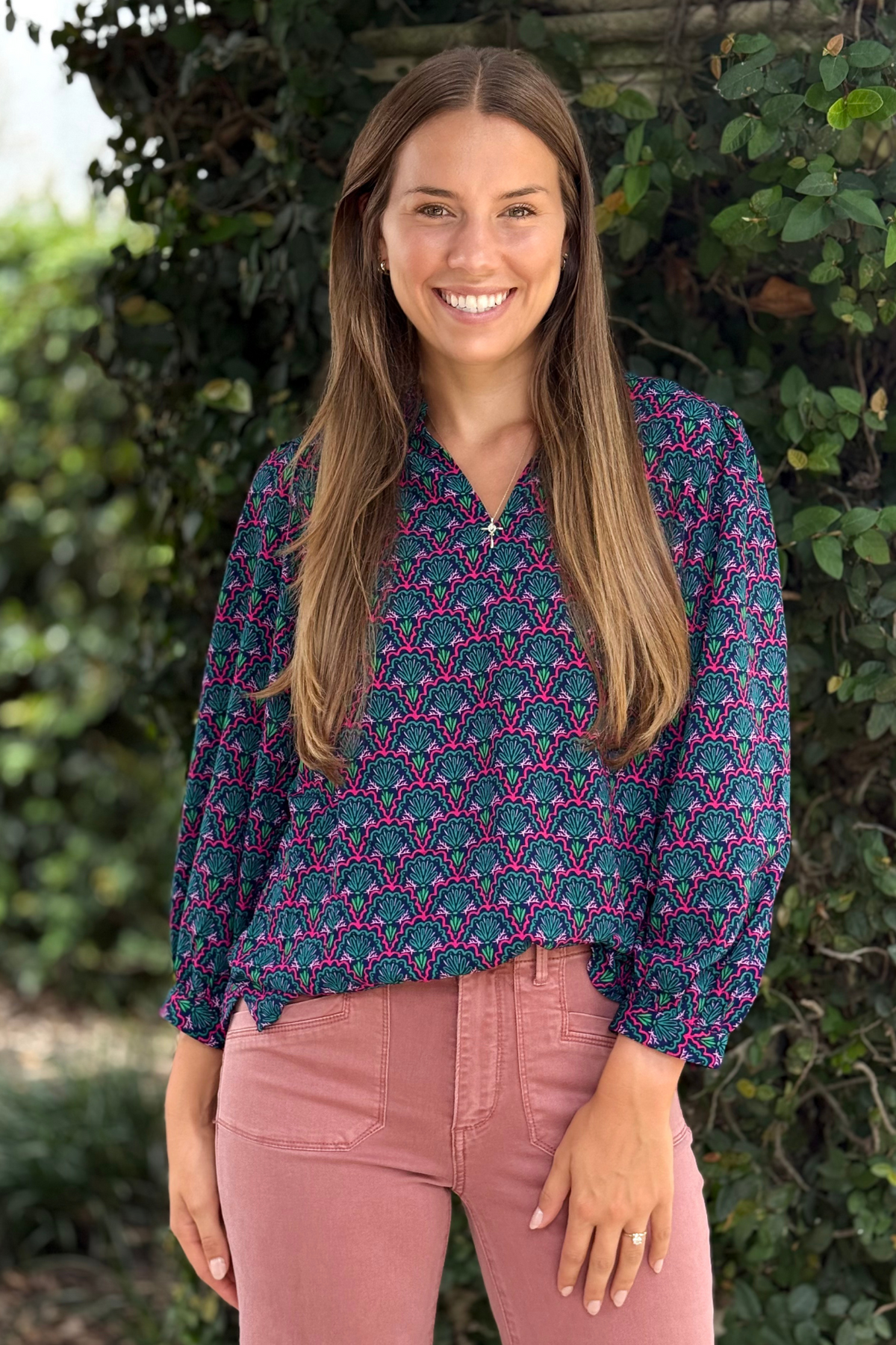 Mary Square Aria Top in Second Glance Pink