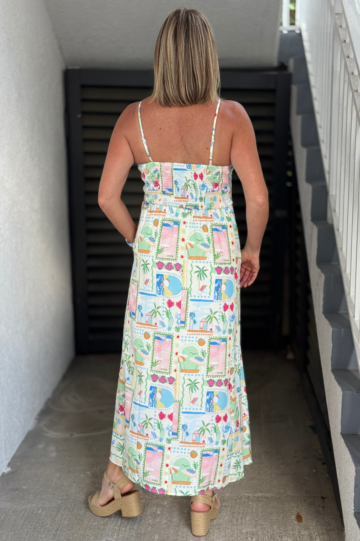 Boutique tropical maxi dress perfect for beach vacations