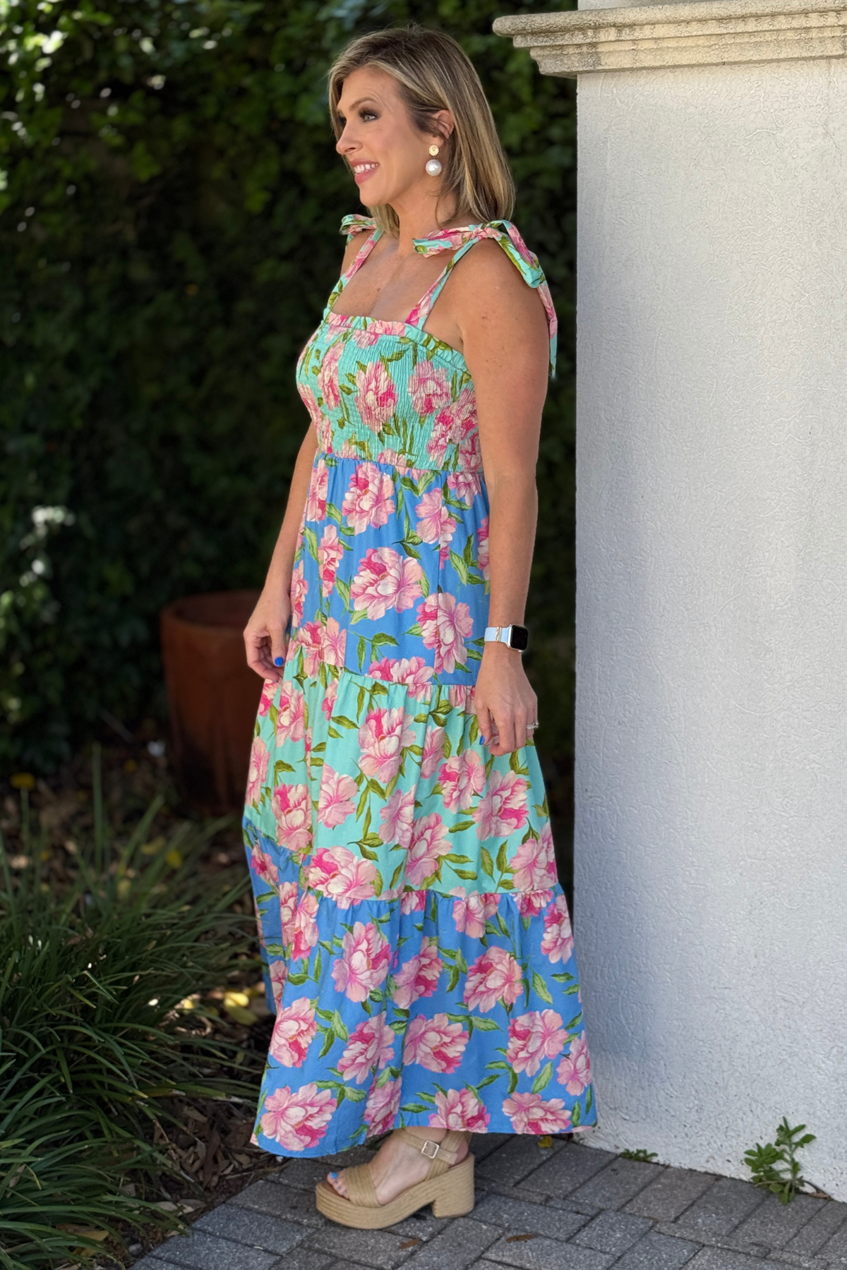 Pastel Glow Garden Maxi Dress | Floral Tiered Summer Maxi – Women's  Clothing Boutique