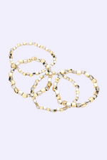 Metal Beads Stretch Multi Layered Bracelets