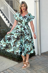 Molly Bracken Palm Breeze Printed Midi Dress