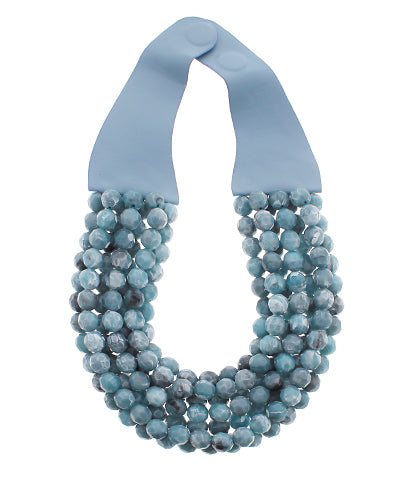 Noir Cascade Layered Bead Necklace