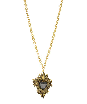 Blazing Heart Pendant Necklace