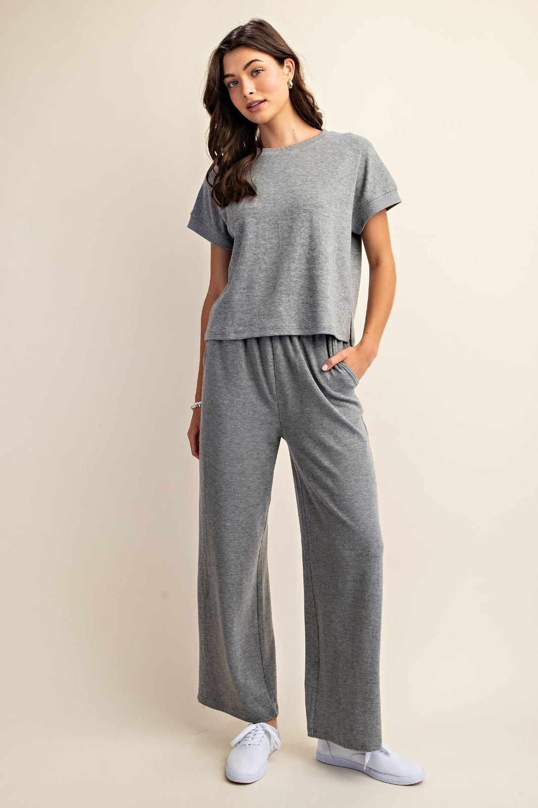 Pre-Order The Cozy Cloud Knit Lounge Set – Grey
