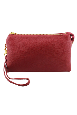 The Riley Crossbody & Wristlet in Cherry Red