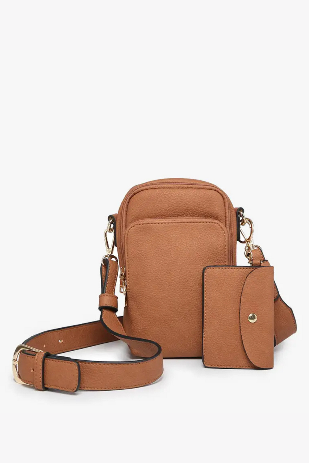 Parker 3 Compartment Crossbody with Pouch in Brown