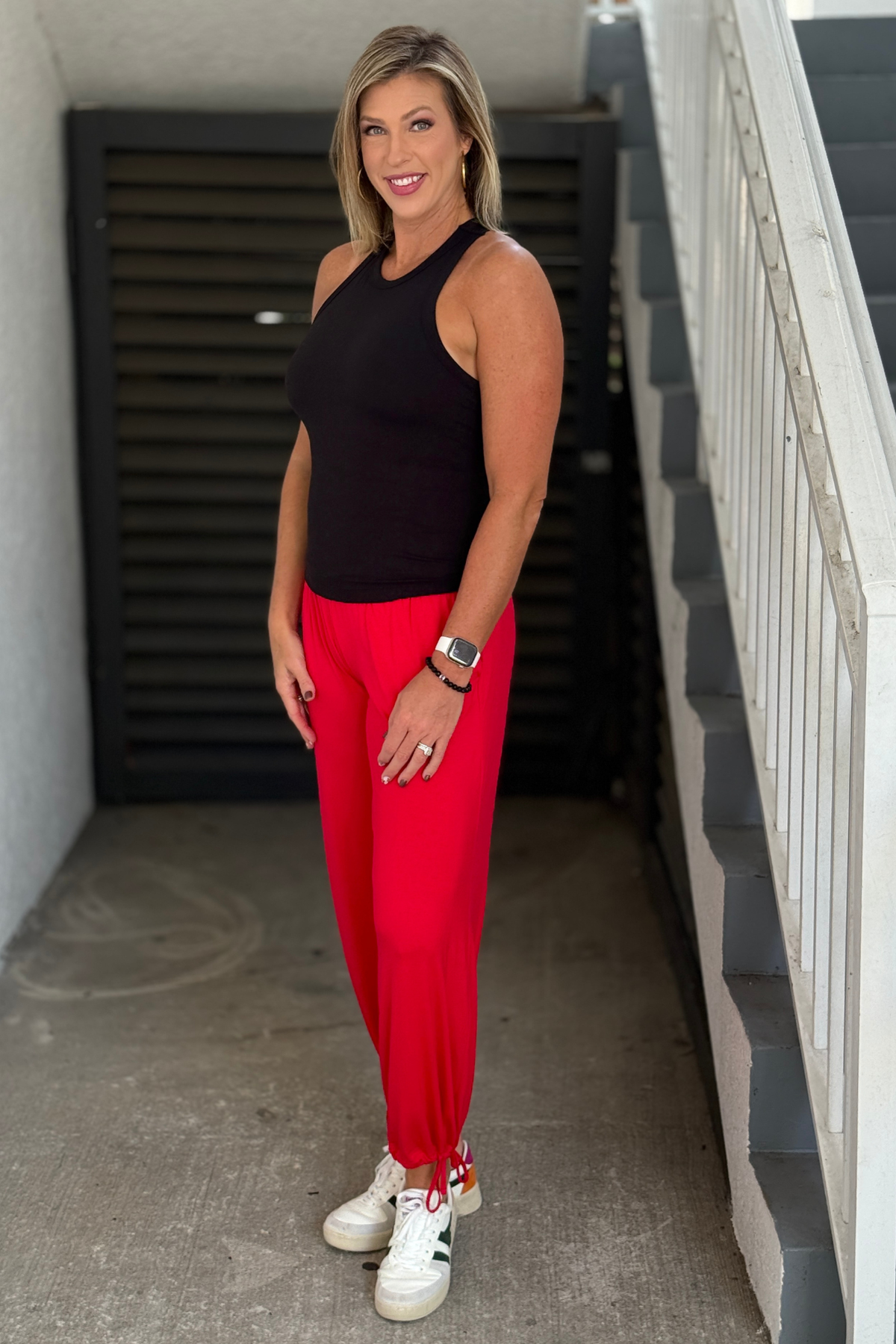 The Second Skin black racerback tank top with built-in bra