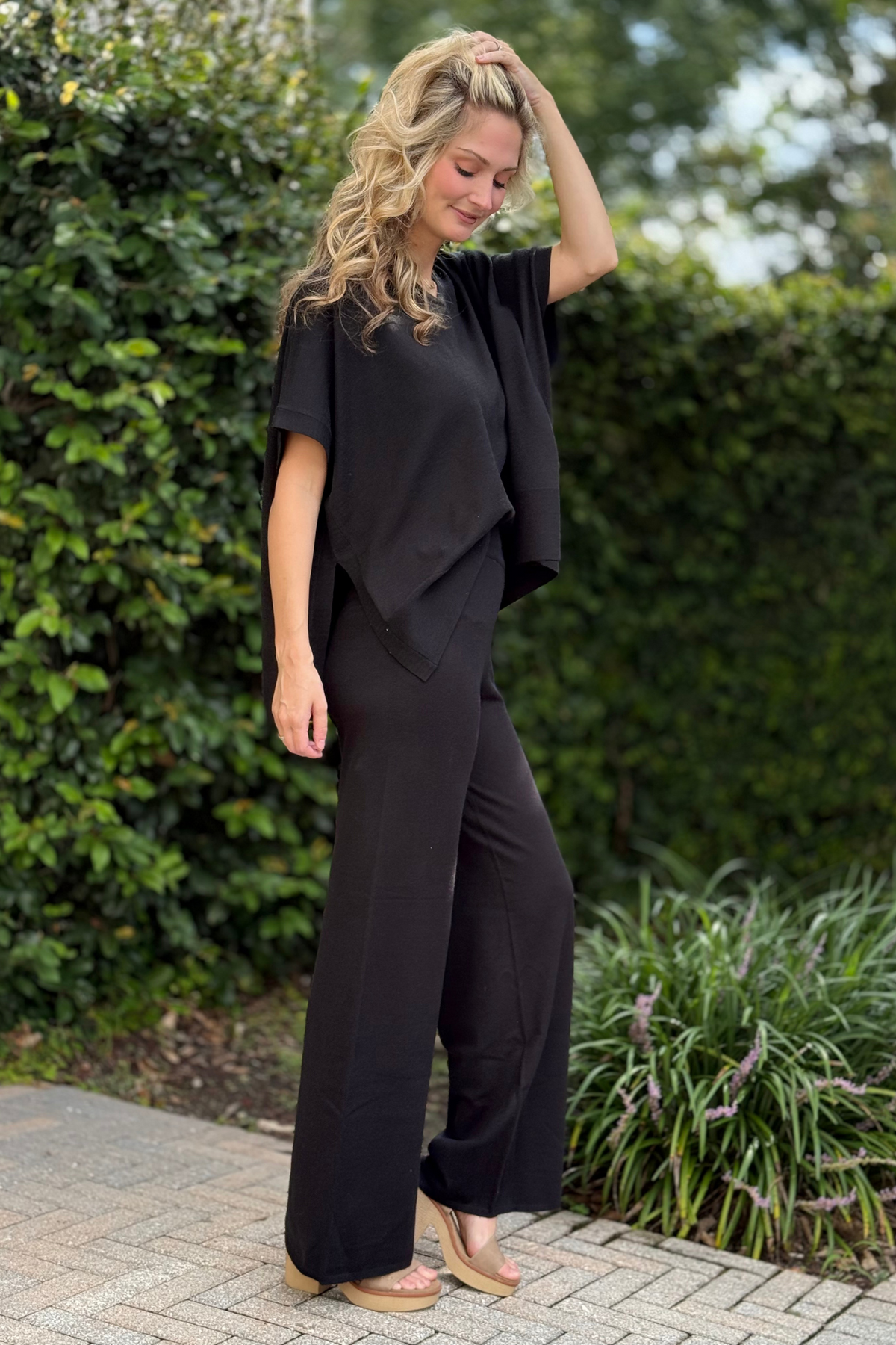 Renuar Black Knit Pants