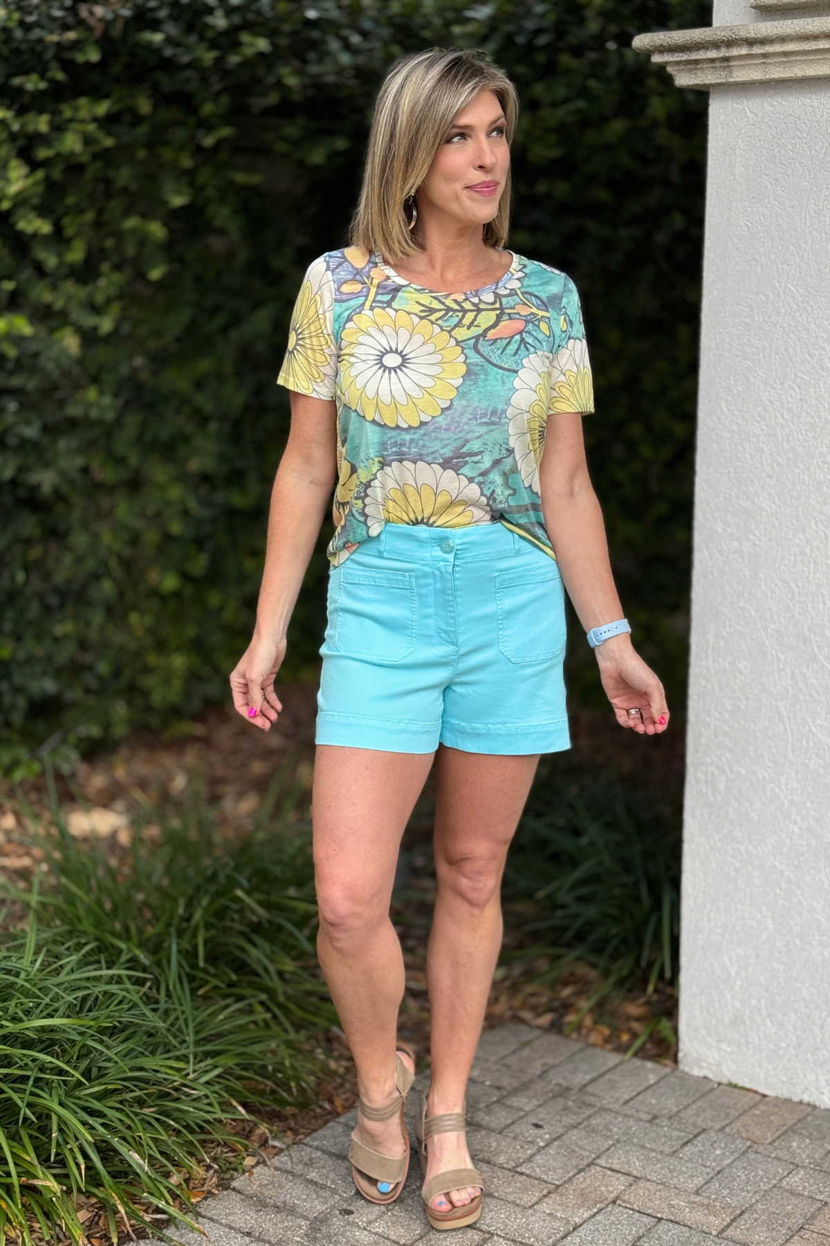 renuar capri tencel shorts