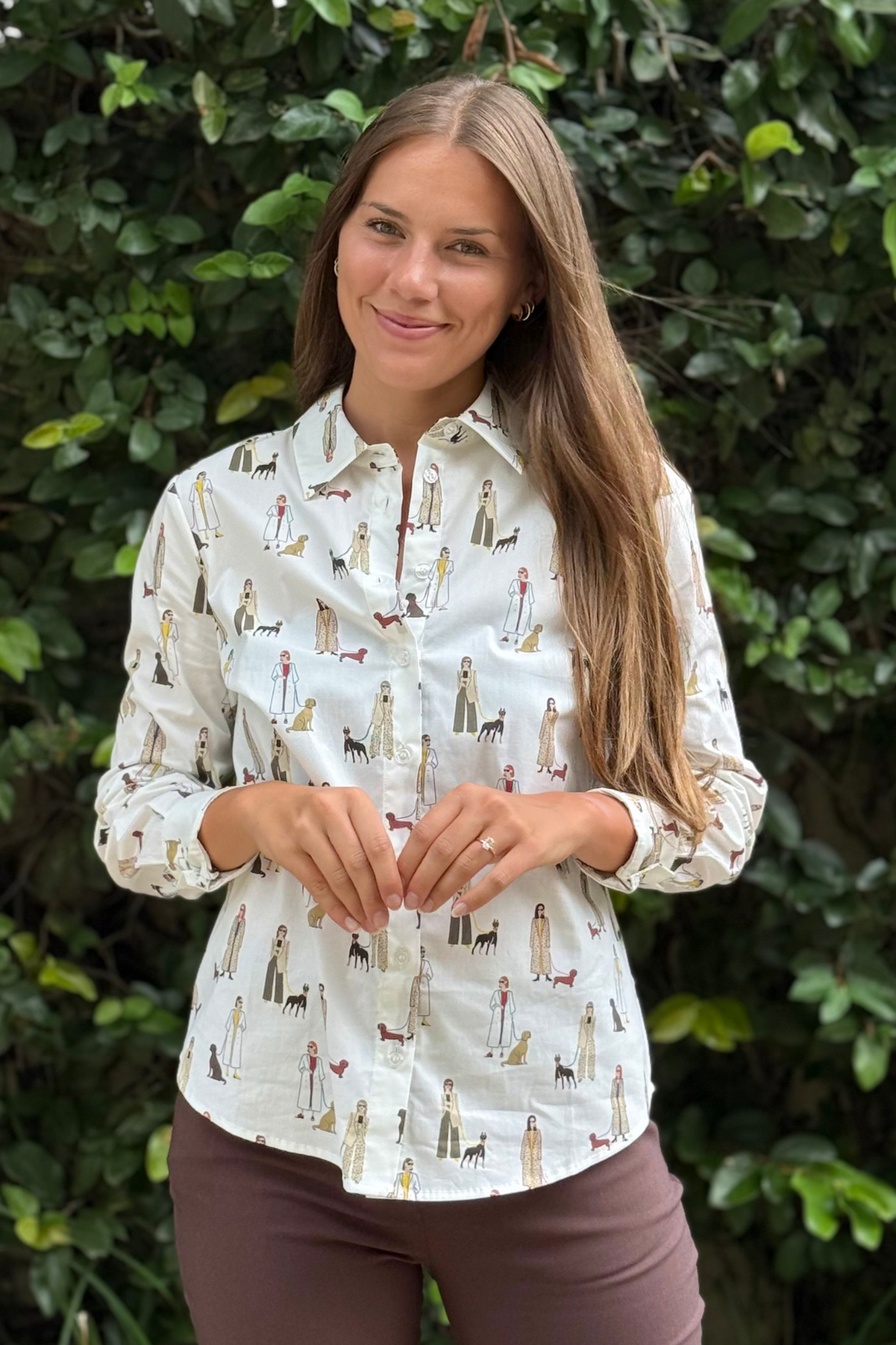 Renuar Paws & Poise Blouse in Cream