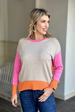 Renuar: Attention Getter Color-block Sweater