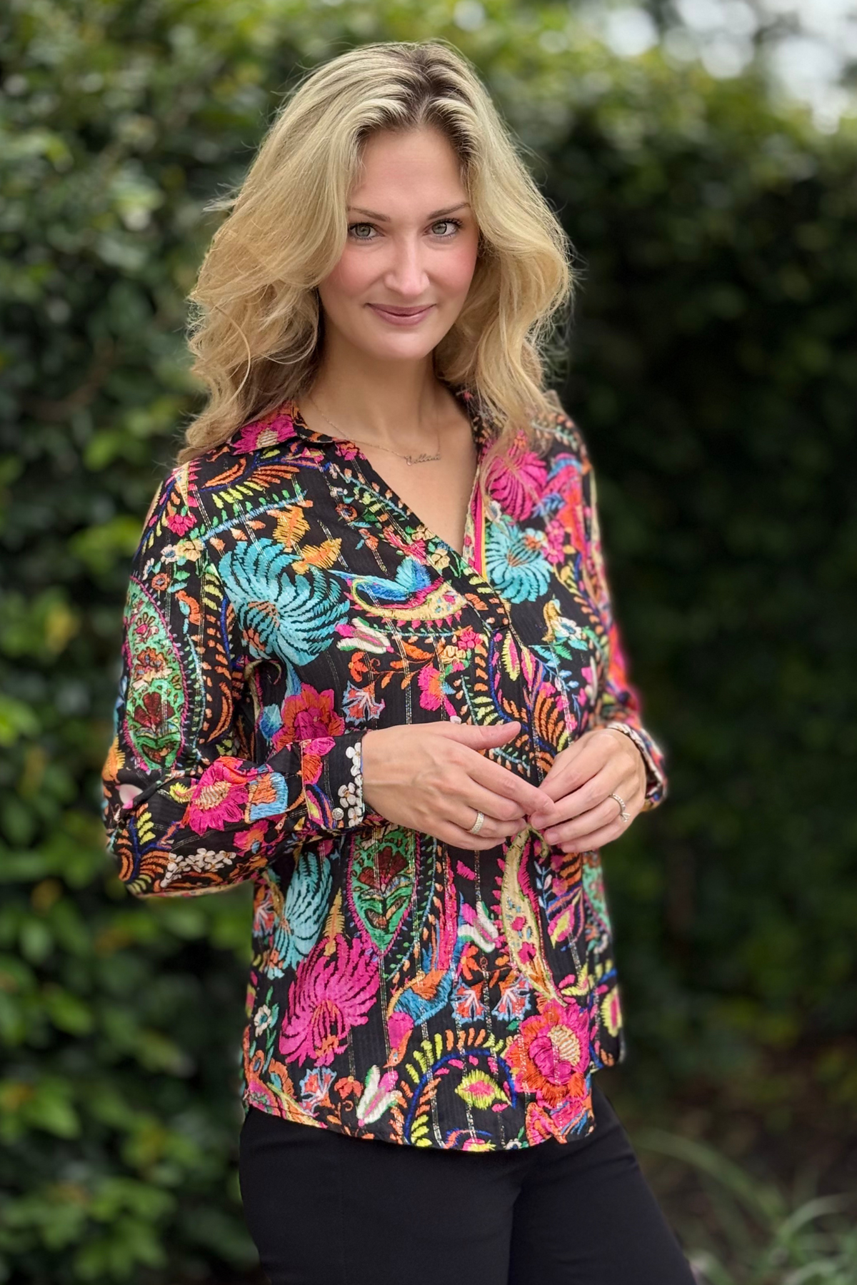 Renuar Garden Mirage Printed Blouse