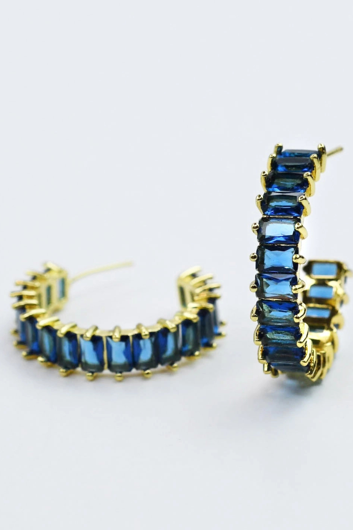 The Sapphire Luxe Hoops
