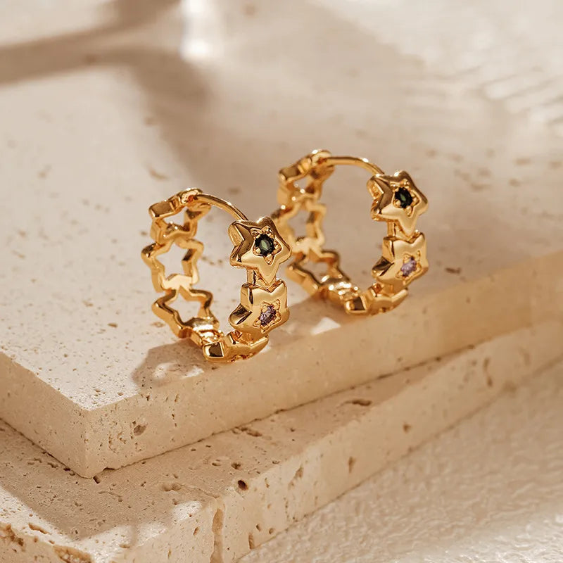 The Golden Stardust Hoops