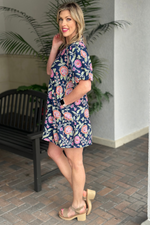 THML: Jacinda Puff Sleeve Flower Dress
