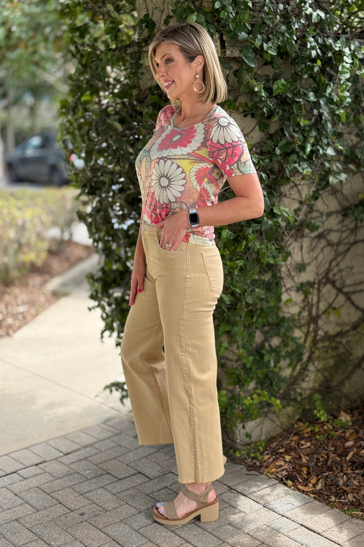 High rise safari colored jeans