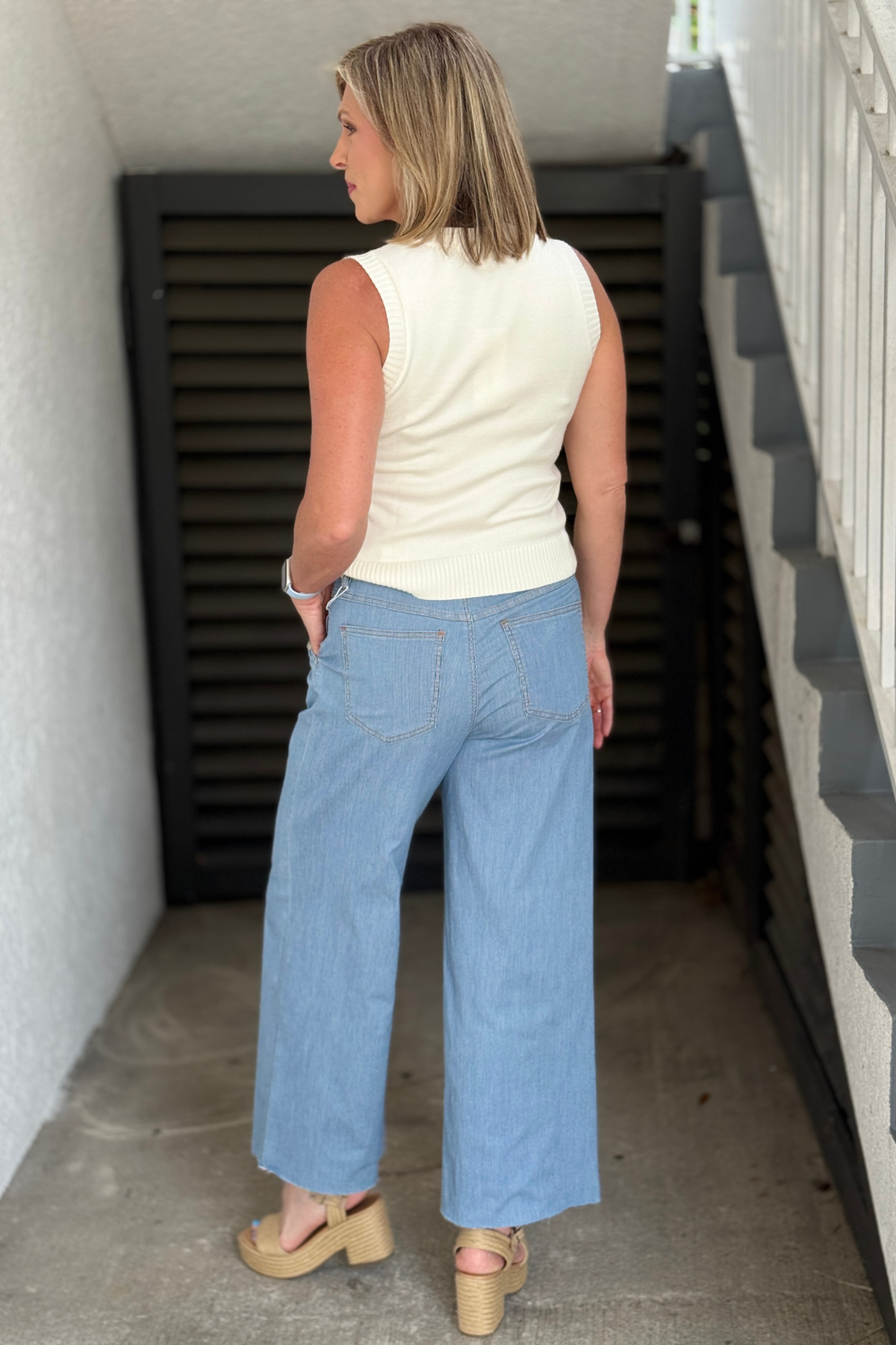 Tribal Audrey lightweight wide leg pants
