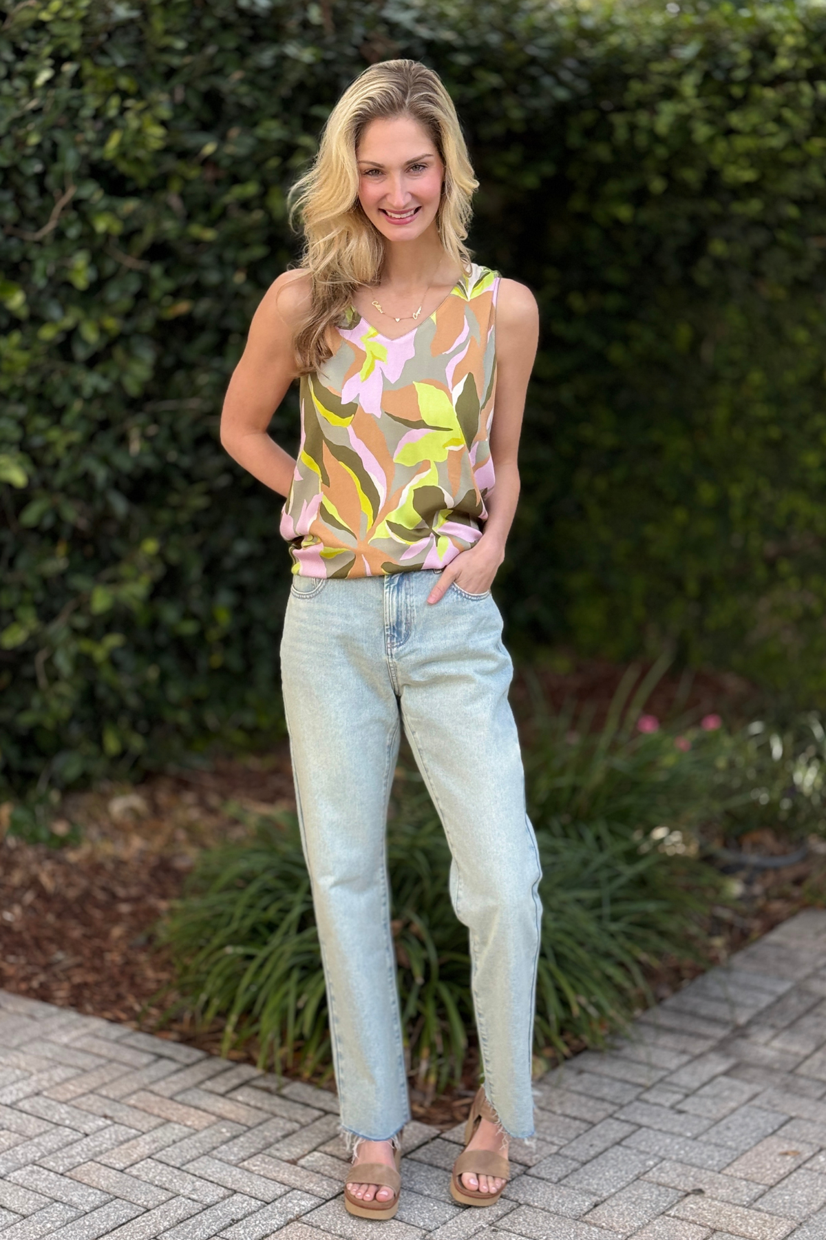 Tribal West Coast Vintage Curvy Straight Jeans