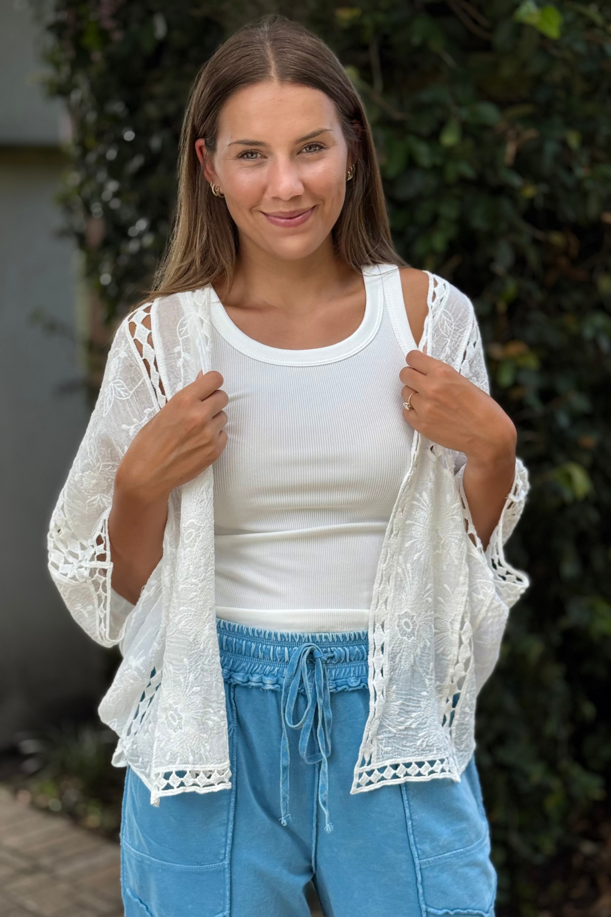 Tribal The Coastal Breeze Lace Cover-Up in White