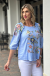 Tru Luxe Velia Embroidered Top