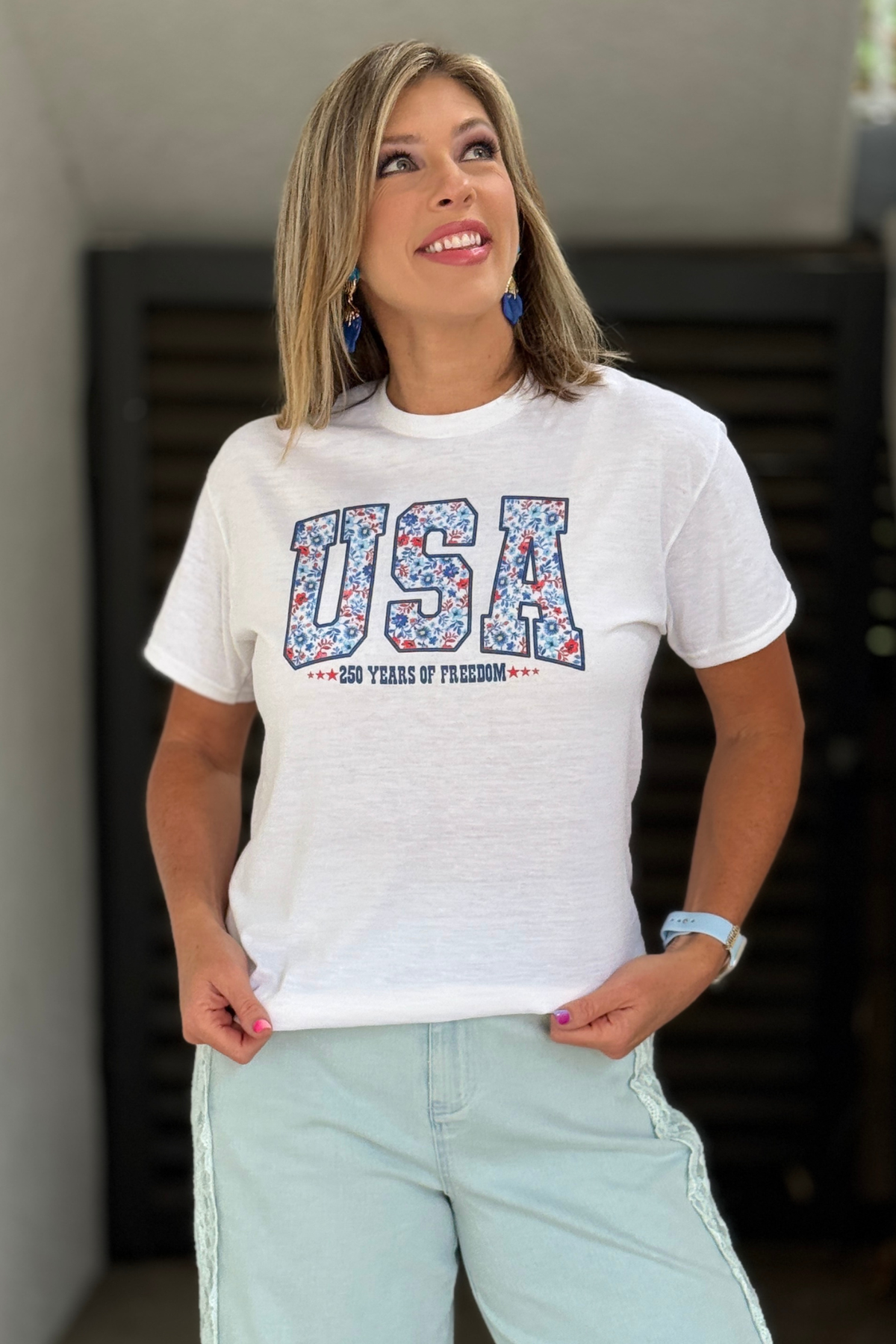 American Bloom USA Graphic Tee front view