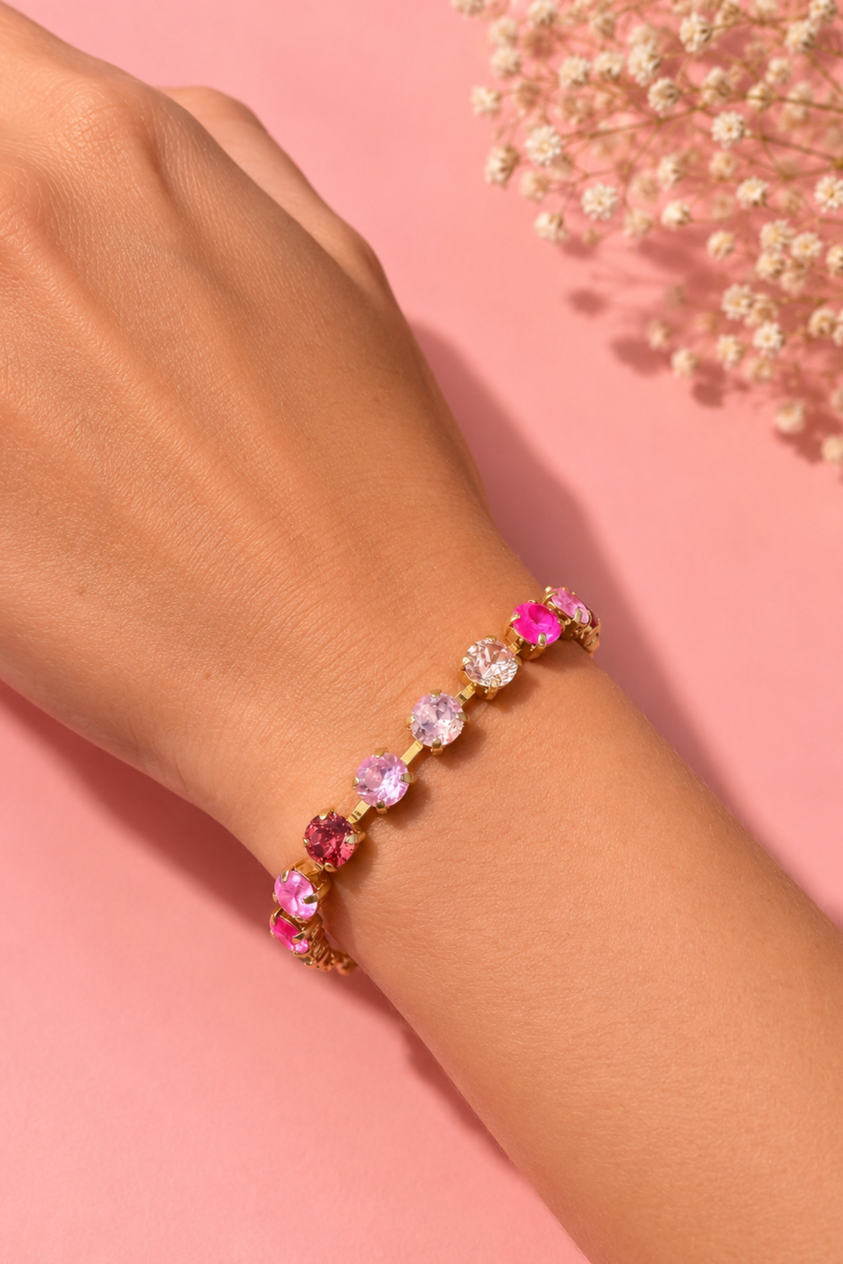 Rosé Radiance Crystal Link Bracelet