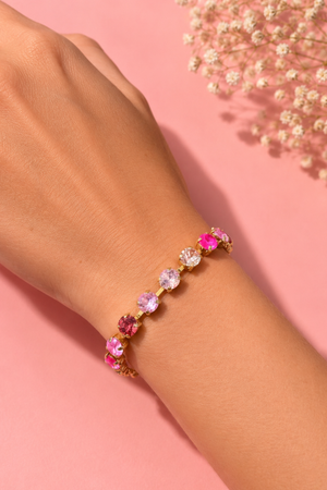 Rosé Radiance Crystal Link Bracelet